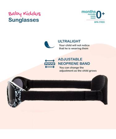 Kiddus Baby Sunglasses | Newborn to 2 Years | UV400 Protection | Pirate Pattern - Buy Online on GoSupps.com