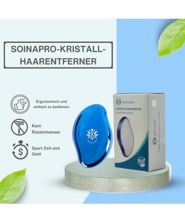 SOASINPRO CRYSTAL NANO Hair Remover - Premium Gentle Depilation Device for Women & Men | Efficient Magic Crystal Hair Remover (Blue) - Buy Online on GoSupps.com