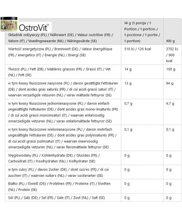 OSTROVIT COCONUT OIL 400g | Extra Virgin | Cold Pressed | RAW | Unrefined | Delicious - Buy Online on GoSupps.com