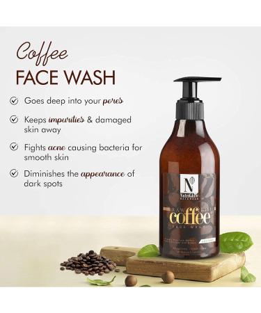 NutriGlow NATURAL's Coffee Face Wash For Glowing Skin Long Lasting Refreshment Deep Cleanser Blackheads Removal Acne Treatment Paraben & Sulphate Free All Skin Type 10.14 Oz - Buy Online on GoSupps.com