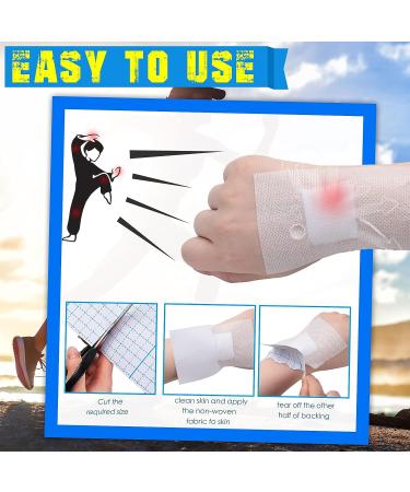 Non-Woven Stretch Tape Adhesive Bandage Roll 2x15yd Breathable Cohesive Wrap - 45ft Pack - Buy Online on GoSupps.com