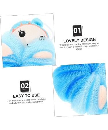 3pcs Bath Ball Sponges | Soft & Cute Loofah Shower Poufs for Body Scrubbing | Gentle Mesh Esponja para Ba arse - Buy Online on GoSupps.com