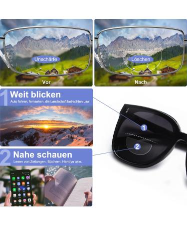 Skyway Bifocal Reading Lenses - 2 Pairs Clear 1.5x Enlargement Removable & Reusable for Glasses Sunglasses & Ski Goggles - International Shipping Available - Buy Online on GoSupps.com