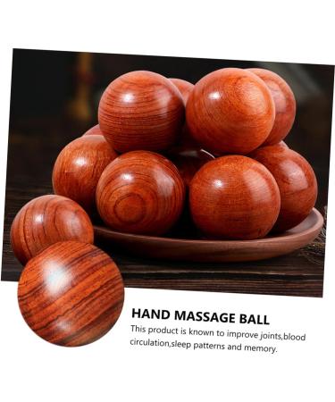 Solid Wood Massage Ball - 5.5cm Hand Roller | Mahogany Muscle Massager & Accessories for Relaxation - Buy Online on GoSupps.com