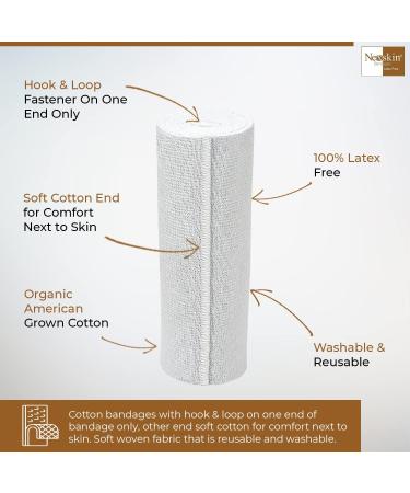 6 Organic Latex-Free American Cotton Comfort Elastic Bandage - 2 Pack (6" Width) with Hook & Loop Closure - International Shipping Available - Buy Online on GoSupps.com