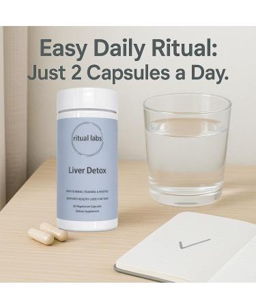 Ritual Labs Healthy Liver with Turmeric Pueraria & Inositol Energy for Healthy Liver Function Vegan Gluten-Free Natural Cleansing & Fat Metabolism 60 Vegan Capsules (1) - Buy Online on GoSupps.com