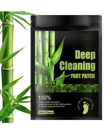 Body Detox Foot Patches 20PCS Detox Foot Pads to Remove Toxins Clean Body & Deep Sleep 100% Natural Deep Cleansing Foot Pads with Bamboo Vinegar and Ginger Powder for Body Detox & Blood Circulation B-21m