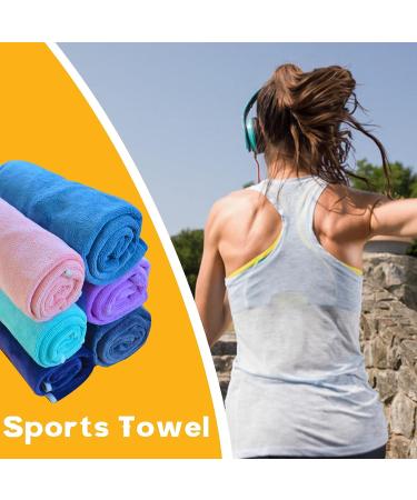 Wuwahold Microfiber Gym Towels 3 Pack - Exercise, Fitness, Sports & Workout Towels - 380 GSM 15 x 31 Bath Towels in Grey, Blue, Purple - Buy Online on GoSupps.com