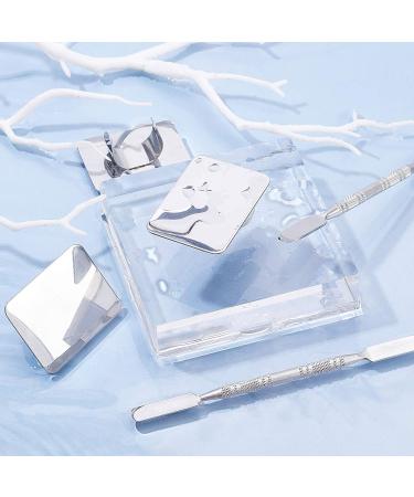 OLYCRAFT 6PCS Stainless Steel Makeup Palette Mini Ring Palette with Spatula Tool - Nail DIY Art Design Tools - 1.7 x 1.3 Inch - Buy Online on GoSupps.com