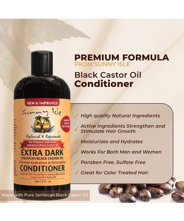 Sunny Isle Extra Dark Jamaican Black Castor Oil Conditioner - 12 fl oz | Nourishing Hair Repair - Buy Online on GoSupps.com