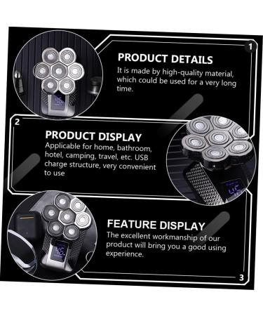 Buy Ipetboom 7 Head Electric Shaver for Men - Wet & Dry Razor | Efficient & Convenient Stainless Steel Male Grooming - Buy Online on GoSupps.com