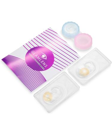 Natural Jasmine Brown Contact Lenses - Very Covering & Comfortable - Silicone -2.00 Dioptries Includes Case - 1 Pair (2 Pieces) - Global Shipping - Buy Online on GoSupps.com