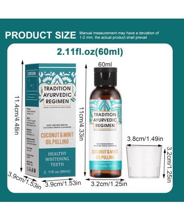 Natural Coconut Oil Mundwood Oral Flushing - Fresh Breath Tooth Whitening & Healthy Gums Mouthwash 60ml - Buy Online on GoSupps.com