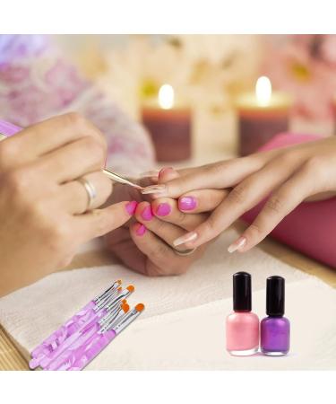 7-Piece UV Gel & Acrylic Nail Brush Set for Professional Nail Art - Perfect for Salons & Home Design - Buy Online on GoSupps.com