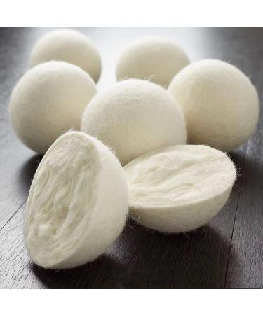 Qiaogle Wool Dryer Balls 6 Pcs Reusable Wool Dryer Balls Natural Fabric Softener Reduces Clothing Wrinkles and Saves Drying Time Natural Handmade Baby Safe & Unscented - Buy Online on GoSupps.com