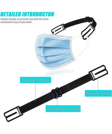 10pcs Black Mask Extenders | Ear Saver Anti-Slip Straps for Kids & Adults - Buy Online on GoSupps.com