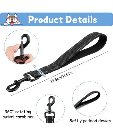 Short Dog Leash with Padded Handle | Reflective Nylon for All Dog Sizes | 32cm Training Leash - Buy Online on GoSupps.com