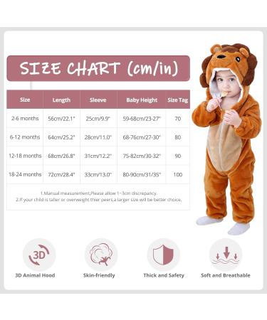 Cooky.D Unisex Winter Animal Hooded Baby Romper | Brown | 6-12 Months - Buy Online on GoSupps.com