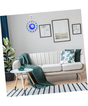 Abaodam Devil's Eye Pendant Household Decor Glass Evil Eye Charm Family Devil Eye Bohemian Turquoise - Buy Online on GoSupps.com