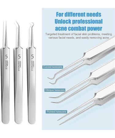 Usiveinborn Blackhead Remover Usiveinborn Tweezers Usiveinborn Professional Facial Blackhead Remover Tweezers Teppeic Tweezers Blackheads (4Pcs A) - Buy Online on GoSupps.com