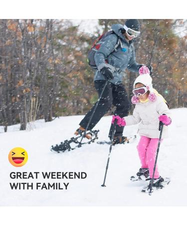 ALPS 14/17/21/25/30 Inch Lightweight Snowshoes for Women Men Youth Kids  Light Weight Aluminum Alloy Terrain Snow Shoes with Pair Antishock Trekking Poles  Free Carrying Tote Bag Black 14'' - Buy Online on GoSupps.com