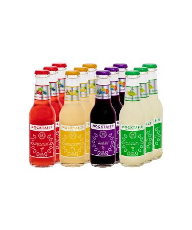 **The Official Drink of Sober October** - Mocktails Uniquely Crafted Alcohol Free Variety Pack | Non-Alcoholic Cocktail, Low Calorie, Non-GMO, Vegan Alternative | 6.8 Fluid Ounce (Pack of 12) 6.8 Fl Oz (Pack of 12)