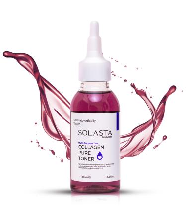 SOLASTA Collagen Toner for Face - Rejuvenate Your Skin's Youthful Glow with Nature's Embrace Facial Toner Deep Nourishment and Hydrolyzed Collagen for Elasticity and Radiance