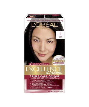 L Or al Paris Excellence Cr me Permanent Hair Colour J Black 1 EA J Black Cream formula