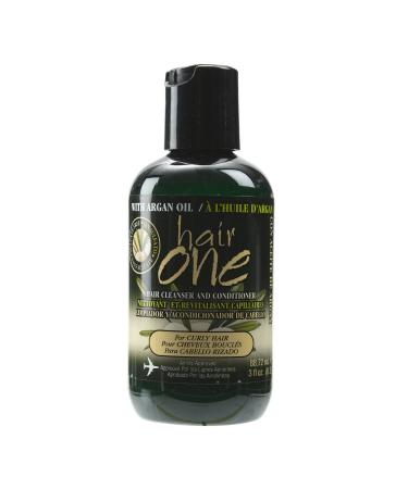 Hair One Argan Oil Hair Cleanser Conditioner For Curly Hair