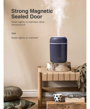 Portable Mini Humidifier with Colorful Light | 2 Mist Modes, Auto Shut-Off | for Bedroom, Office, Home, Car - Navy Black - Buy Online on GoSupps.com