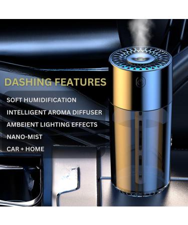 Royal Black Car Diffuser - USB Plug-in 100ml Mini Essential Oil Humidifier & Aromatherapy Freshener - Buy Online on GoSupps.com