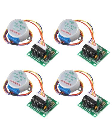Aoicrie 4Sets 28BYJ-48 DC 5V Stepper Motor + ULN2003 Driver Test Module Board