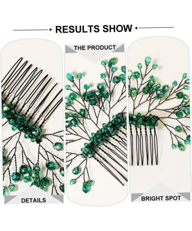 Ipetboom Green Branches and Leaves Hair Comb Leaf Hair Comb Decor Wedding Hair Accessories Wedding Headdress Crystal Leaf Headdress Wedding Crystal Hair Decor Leaf Comb Hairpin - Buy Online on GoSupps.com