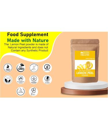 Organic Lemon Peel Powder 100% Pure Natural 300 Gram / 10.58 oz 10.58 Ounce (Pack of 1) - Buy Online on GoSupps.com