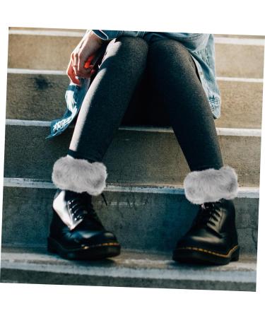 Buy Besportble 2 Pair Fur Boot Covers for Women | Warm Ankle Boot Cuffs & Leg Gums for Winter - Buy Online on GoSupps.com