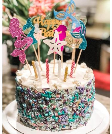 Colorful Ocean-Maiden Cub Sweetness Sprinkles | Seestern Dessert Toppers | Shell Cake & Cupcake Decorations | Pearl Cookie Mix | Ocean-Inspired Sugar Sprinkles for Cake Decor - Buy Online on GoSupps.com