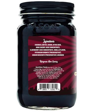 Barrel Roll Bar Essentials Bourbon-Infused Cocktail Cherries - Premium Garnish for Cocktails, Cheese Plates, and Desserts - 16oz Dark Reserve Jar - Buy Online on GoSupps.com