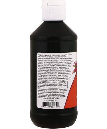 NOW Foods Vitamin B-12 Liquid 8oz (Pack of 2) - Buy Online on GoSupps.com