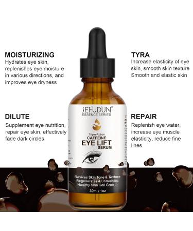 2PC Caffeine Eye Serum + EGCG - Target Dark Circles Puffiness & Fine Lines | Reduces Under Eye Bags & Wrinkles | Shop Now - Buy Online on GoSupps.com