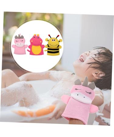 FRCOLOR 6 Pcs Toddler Bath Gloves - Children s Bath Wipe & Sponge Mitts for Kids | Perfect Baby Shower Gift & Infant Makeup Remover - Buy Online on GoSupps.com