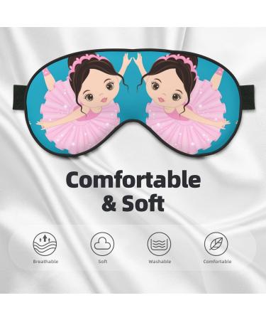 BREAUX Little Ballerina Dancing Girl Print Eye Mask - Double Sided Blackout Sleep Mask for Women & Men | International Shipping Available - Buy Online on GoSupps.com