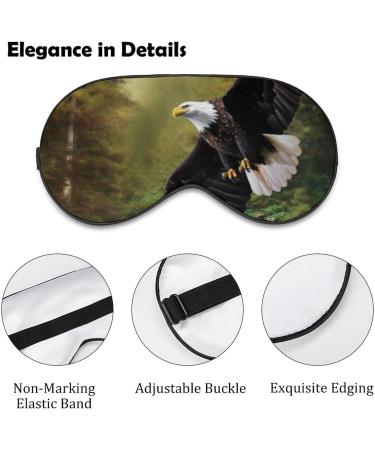 Woods Eagle Sleep Eye Mask & Blindfold | Elastic Strap Headband for Men Women | Ideal for Sleep, Travel, and Nap - Buy Online on GoSupps.com