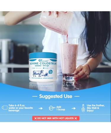 Colostrum Powder - Bovine Colostrum Supplement with Collagen Peptides for Women Men Grass Fed High IgG Superfood for Gut Health Immune Support Nail Hair Growth Easy to Mix Unflavored 4.23OZ Unflavored 4.23 Ounce (Pack  - Buy Online on GoSupps.com