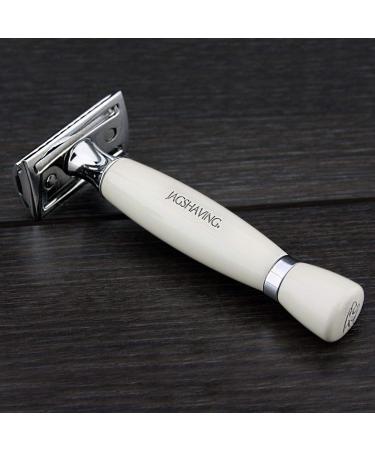 DE safety Razor in Ivory color handle original brass handle