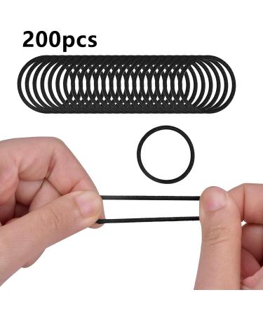 Avodova 200-Piece Black Elastic Hair Ties Metal-Free Thin Ponytail Holders for Women & Girls - Buy Online on GoSupps.com