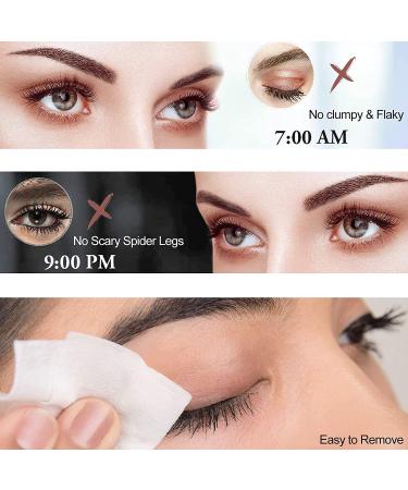 SENANA MARINA 4D Silk Fiber Lash Mascara & Eyeliner Set - Black Liquid Eyeliner Pencil/Waterproof Mascara for Volume and Length - No Clumping - Buy Online on GoSupps.com