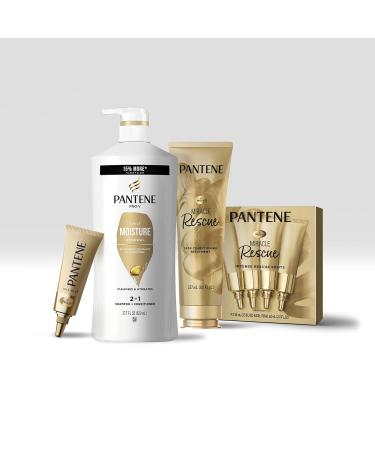 Pantene 2-in-1 Shampoo & Conditioner Twin Pack with Hair Treatment Set - Daily Moisture Renewal for Dry and Color-Treated Hair (Set of 3) - NEW Version - Buy Online on GoSupps.com