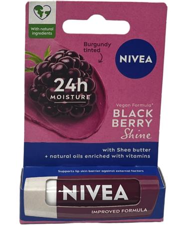  NIVEA NIVEA Blackberry Shine Lipstick Care 4.8 g - Buy Online on GoSupps.com