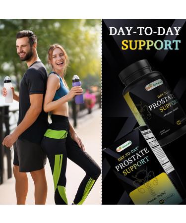 Best Naturals Day-to-Day Prostate Support Supplements 90 Veg Capsules - Made with Saw Palmetto Green Tea Pumpkin Nettle African Pygeum & Beta Sitosterol - Buy Online on GoSupps.com