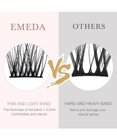 EMEDA Natural DIY Lashes Kit - 5 Pair 3D Individual Eyelashes with Glue, Tweezers, and Applicator - 50pcs Lash Clusters 8-12mm - Fake Eyelash Extension Set (DIY Lashes 002) - Buy Online on GoSupps.com